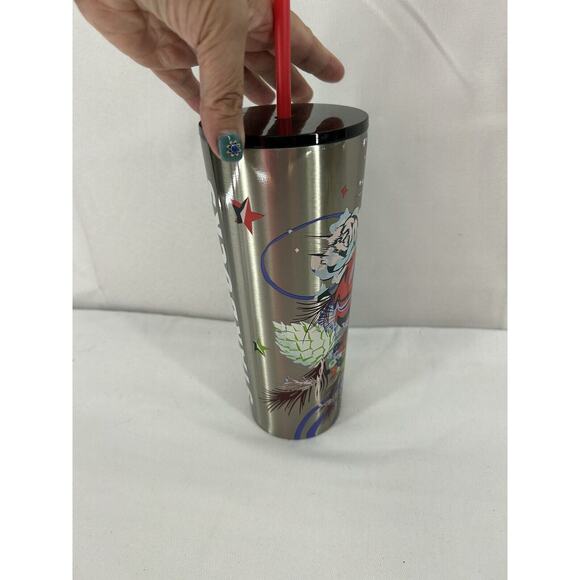 Starbucks Winter 2023 Christmas Immersive Floral Stainless Steel Tumbler 24ozNWT - Picture 5 of 9